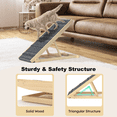 thumbnail image 6 of TIMHAKA Dog Ramp for Bed w/ 7 Adjustable Heights, Folding Pet Ramp for Small, Large & Cats w/ Non-Slip Surface & Strip, Height from 10.2" to 26.8"(Supports up to 150lbs), 6 of 9