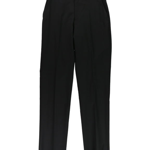 Michael Kors Mens Solid Dress Pants Slacks, Black, 32W x UnfinishedL
