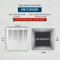 thumbnail image 4 of Fits 20X20 Duct Opening | Steel Return Air Filter Grille By Handua [Removable Door] For 1-Inch Filters | Vent Cover Grill | White | Hvac Cold Air Intake Grille | Out Dim: 22 5/8""W X 22 5/8""H, 4 of 4