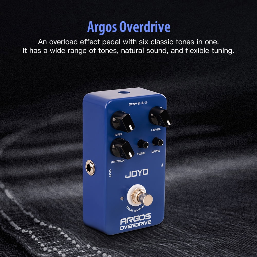 JOYO JF-23 Overdrive Guitar Effect Pedal with Multi-mode and Built-in Noise Gate for Electric Guitar Bass True Bypass Design