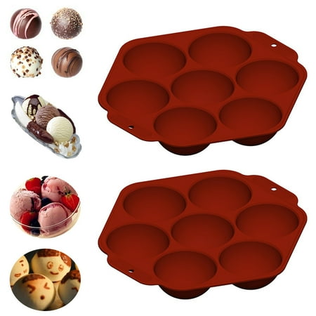 

Yakbaofuo Hot Sale Cake Mould Chocolate Cookie 2PCS Baking Large Pan Silicone Mould Semicircle Cake Cake Mould