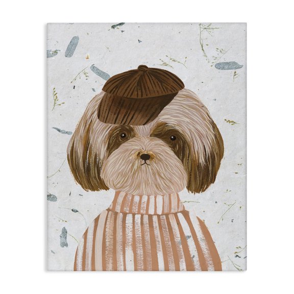 Stupell Industries Contemporary Hipster Dog Sweater Poodle Canvas Art, 16 x 20, by Melissa Wang