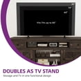 thumbnail image 4 of Uforic 70'' Farmhouse TV Stand, Entertainment Center with 2 Shelves, Suitable for TVs up to 80'',Oak, 4 of 5