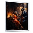thumbnail image 2 of Designart "Harmonious Harlem Melodies II" African American Floater Framed Canvas Art Print, 2 of 7