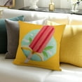 thumbnail image 3 of Creowell Square Cushion Cover Popsicle Banana Surreal Home Decor 18x18in, 3 of 5