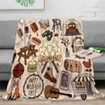 thumbnail image 2 of Camping Flannel Fleece Blanket Retro Camping Bus Flannel Blanket Camper Decor Happy Camper Lightweight Warm and Comfortable Plush Blanket\u2026, 2 of 6