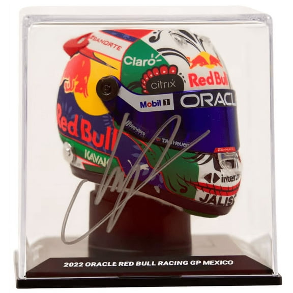 Sergio Perez Signed Formula 1 Redbull Racing Helmet 1:4 Scale with Beckett COA