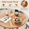 thumbnail image 5 of GVN 39 Inch Outdoor Acacia Wood Bar Table with Slatted Table Top, 5 of 10