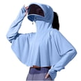 thumbnail image 3 of Viluyesy Women's Full Zip Hooded Sun Protection Hoodie UPF 50+ UV Jackets with Face Brim Thumb Holes Lightweight for Travel Outdoor Wear, 3 of 8
