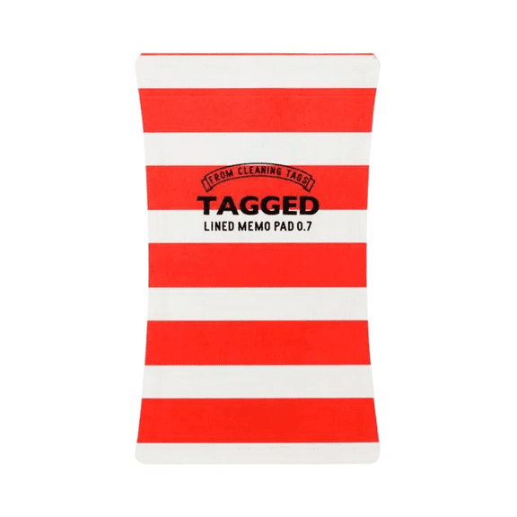 Tagged Outdoor Memo Pad: 3 in. x 5 in. (Red Stripe)