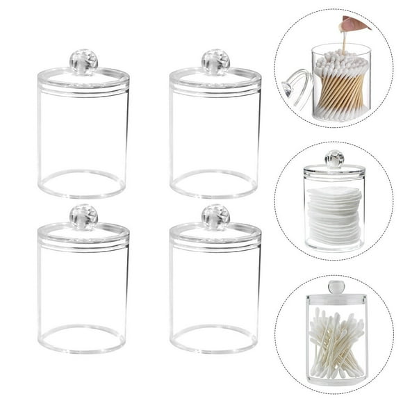 Minkissy 4Pcs Organizer Box Transparent Acrylic Storage Containers For Home Owners 11.8X7.9X3.9in
