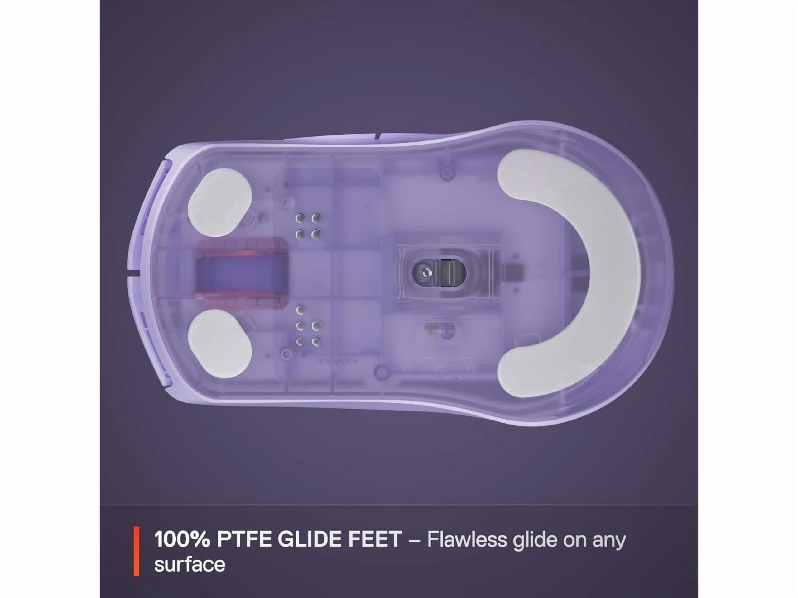 SteelSeries Rival 3 Wireless Gen 2 Gaming Mouse — 2.4GHz and Bluetooth — 18000 DPI TrueMove Air Optical Sensor — 60 Million Click Durability — Light-Weight — 100% PTFE Feet — Lavender