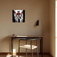 thumbnail image 3 of ZHONGYUTONG Red Lip Canvas Wall Art Black and White Woman Lips Picture Painting Decor for Living Room Bedroom Framed (24.00" x 24.00"), 3 of 5
