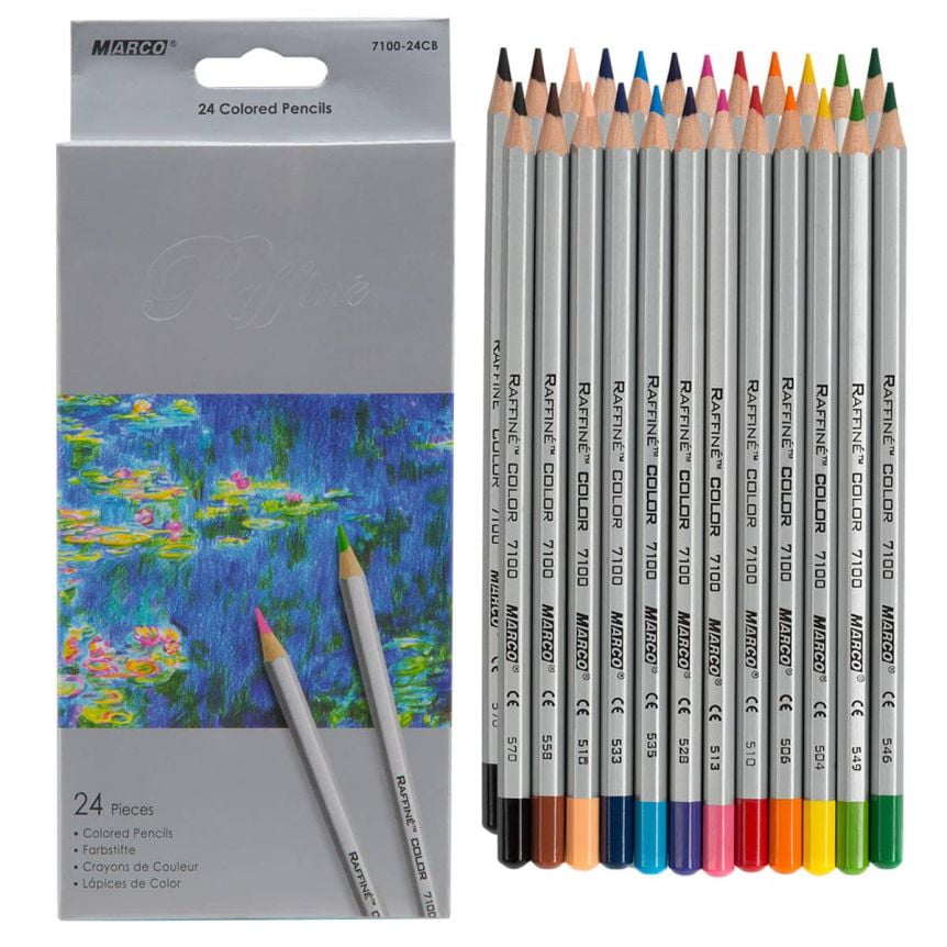 Castle Art Supplies 48 Metallic Colored Pencils Set with Extras 