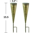 thumbnail image 6 of Take Me Decorative Solar Power Garden Vintage Metal Torch Stake Lights for Pathway,Lawn 2PK, 6 of 7