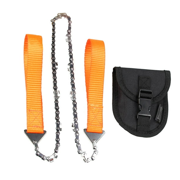 Pocket Chainsaw Portable Folding Hand Chain Tool Pruning Saws with Storage Case for Wilderness