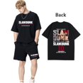 thumbnail image 2 of Chándal con estampado de Slam Dunk para hombre, camiseta de Anime japonés, pantalones cortos, conjunto de 2 piezas, traje informal de verano para exteriores, Manga corta, ropa de calle, 2 of 4