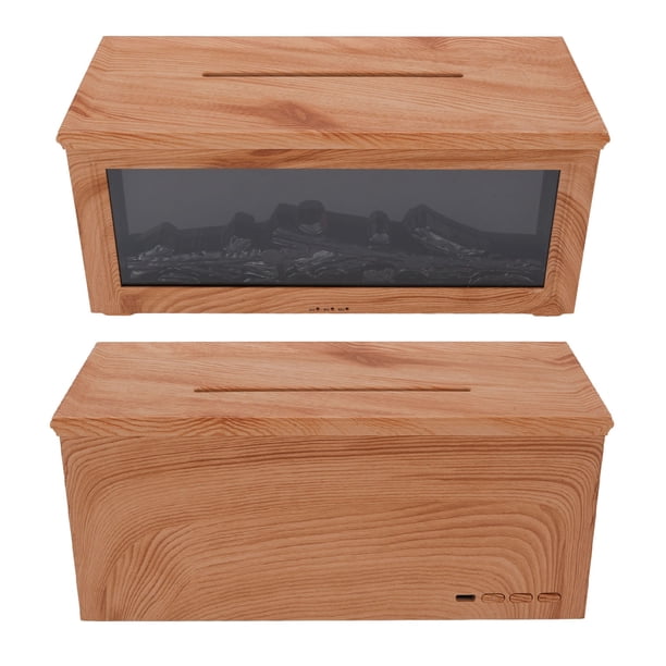 Difusor De Aromaterapia De Chimenea De Simulación 3D, Humidificador De Llamas De Niebla Ultrasónico De Niga 280ml De Aceite Esencial Con Iluminación De 7 Colores Para La Oficina