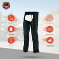 thumbnail image 3 of Daniel Smart Motorcycle Leather Chaps–Grommet Detailing, 3 of 5