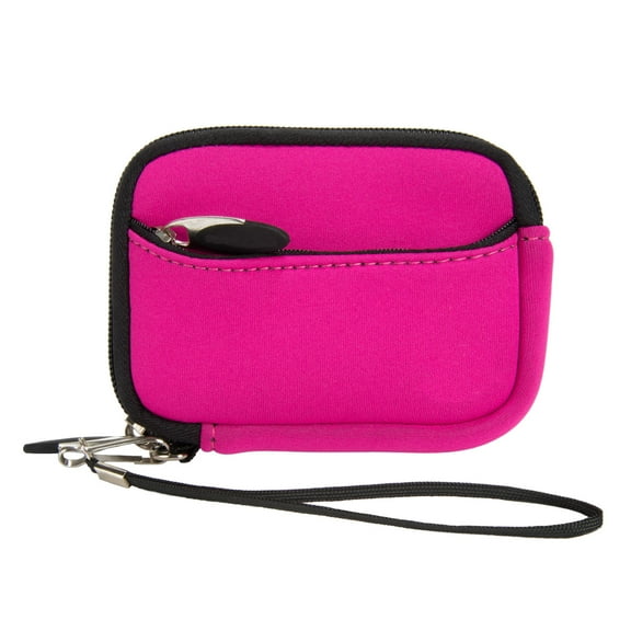 Water Resistant Neoprene Pouch Bag with External Pocket for Olympus Tough TG-6, Kodak PixPro, Panasonic Lumix FZ80, Canon Rebel T7, Sony DSC