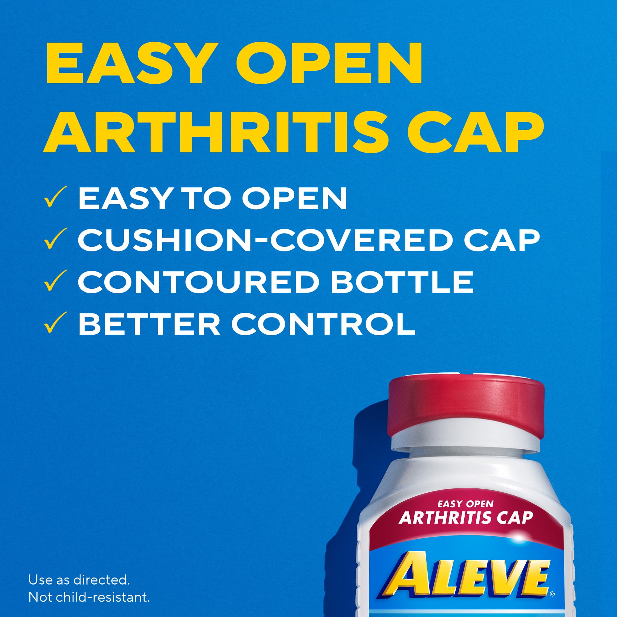 Aleve Pain Relief Tablets Easy Open Arthritis Cap, Naproxen Sodium, 200 Count