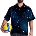 thumbnail image 4 of Virgo Constellation Men's Short Sleeve Printed Button Down Beach Shirt Casual Summer Unisex Tops with Spread Collar, 4 of 6
