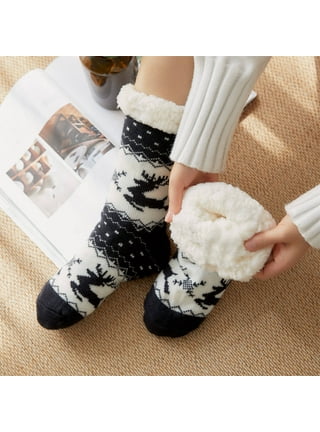 SOIMISS 1 Pair Winter Warm Slipper Socks with Grippers Ultra Thick