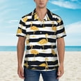 thumbnail image 4 of Fotbe Gold Flamingo Hawaiian Shirt For Men Unisex Summer Beach Casual Short Sleeve Cotton Linen Button Down Shirts-3x-Large, 4 of 9