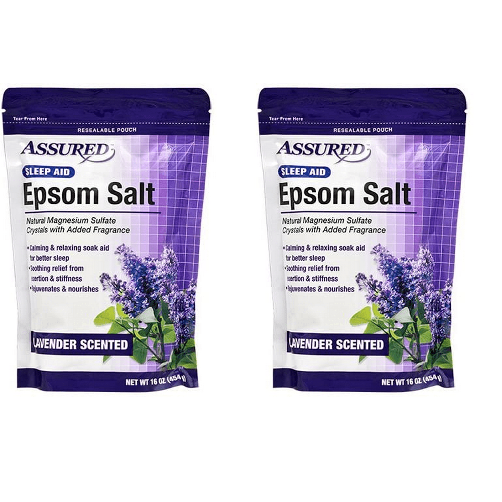 Assured Epsom Salt, Lavender Scented 16oz. Per Packs (2 Packs