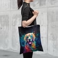 thumbnail image 4 of Hippie Golden Retriever Portrait oil painting Watercolor Tie-dye Vintage All Over Print 3D Canvas Tote Bag Goldens Dog Lover Gifts Idea Reusable Handbag - 00015, 4 of 5