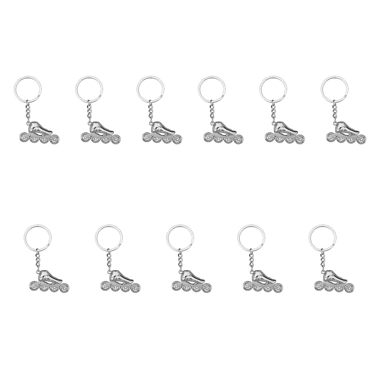 11pcs Roller Skating Keychain Key Ring Backpack Charm Bag Keychain Skating Lover Gift