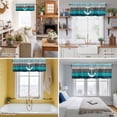 thumbnail image 5 of Ocean Ship Anchors Valance Curtain Blue Grey Gradient Wood Stripes Texture Window Valances Rod Pocket Short Curtains Window Treatments for Kitchen Bedroom Bathroom Laundry 60" x 14", 5 of 9