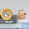 thumbnail image 2 of Reloj de pared analógico silencioso y contemporáneo con forma de gato para cocina, comedor, dormitorio, oficina, decoración infantil para el hogar, re, 2 of 8