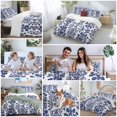 thumbnail image 6 of Blue Spring Floral Bedding 3 Piece Duvet Cover Set California King, Summer Botanical Farmhouse Soft Microfiber Comforter Cover with Zipper Closure & Pillowcases, Wrinkle & FadeResistant Quilt Cover, 6 of 9