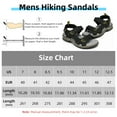 thumbnail image 3 of OutPro Men's Hiking Sandals Arch Support Casual Leather Sandals for Men Summer Outdoor Beach Sandals for Male Open Toe Athletic Shoes Outdoor Black, 3 of 10