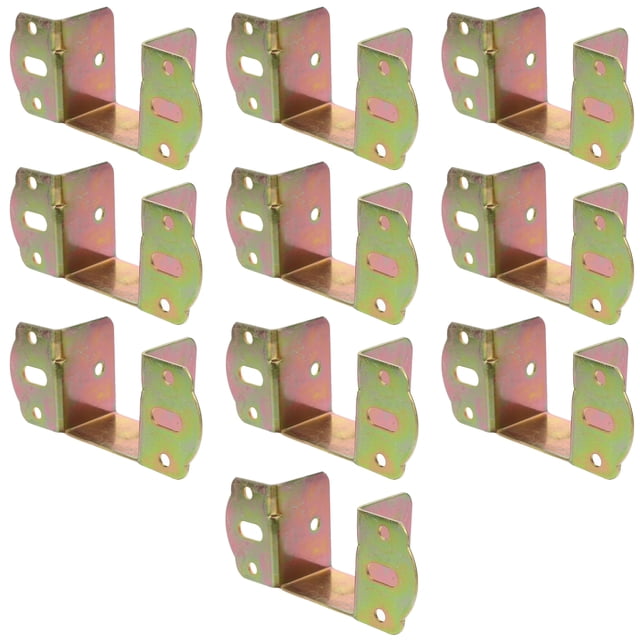 10pcs Fence Bracket Galvanized Iron Brackets Wood Rail Support Bracket Fence Repair Kit