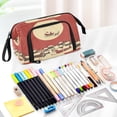 thumbnail image 5 of Nylon Fish Mouth Pencil Case with Large Capacity Zipper Pencil Pouch Christmas-themed Vibe Pencil Bag Organizers, 5 of 7