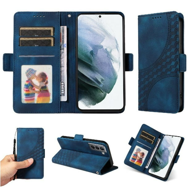 Funda GANGXUN para Samsung Galaxy S21 Plus con diseño acolchado elegante, cuero PU, protección total y ajuste preciso