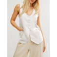 thumbnail image 4 of Women Button Front Sleeveless Layering Vest with Pockets, 4 of 6
