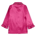 thumbnail image 4 of IVEYRTF Boys Girls Long Sleeve Set Solid Color Soft Comfortable Tops and Pants Kids Loose Casual Fit Two-Piece Outfit(Hot Pink,8 Years), 4 of 8