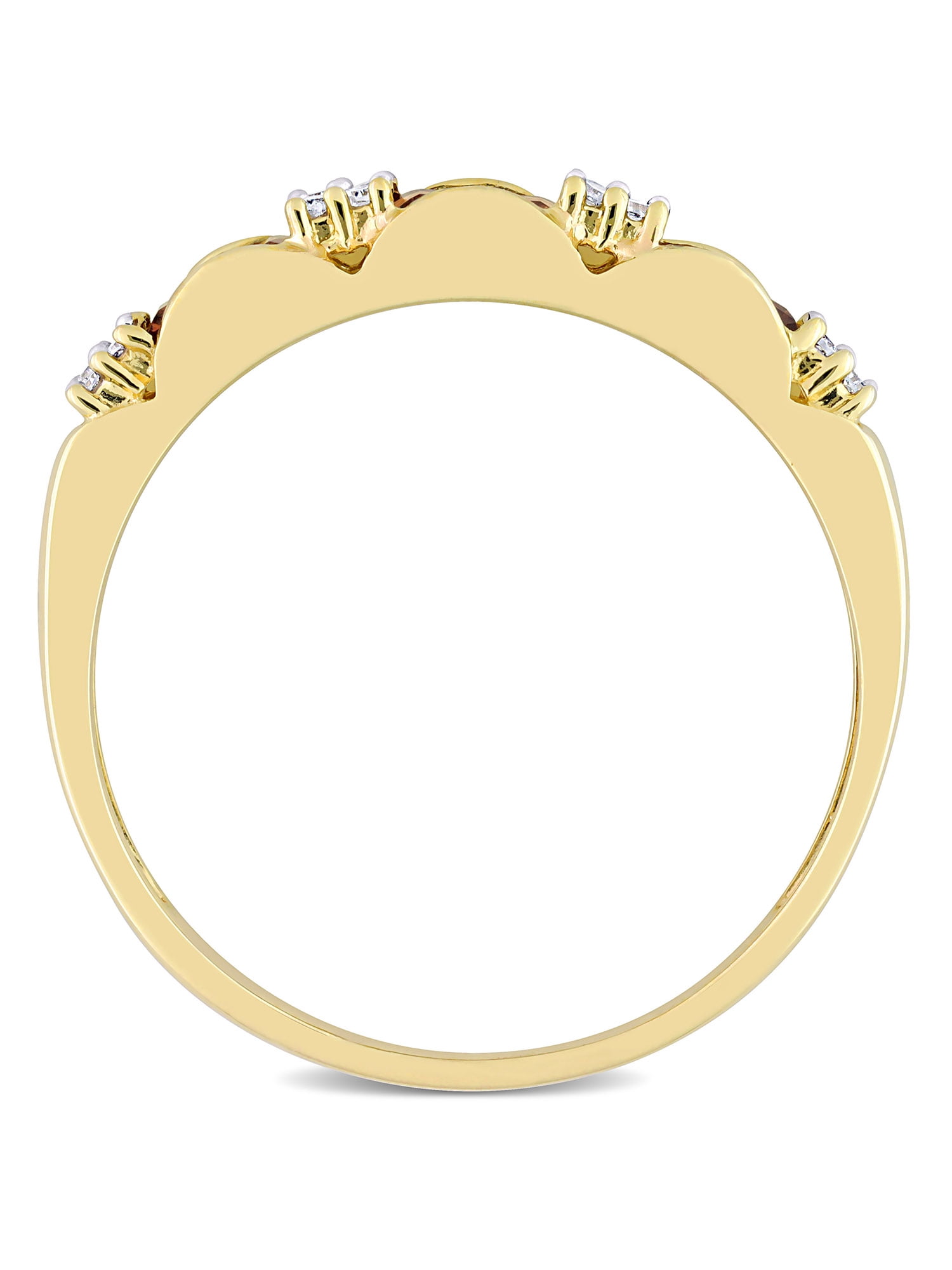 Everly Women's Garnet 10k Yellow Gold Ring