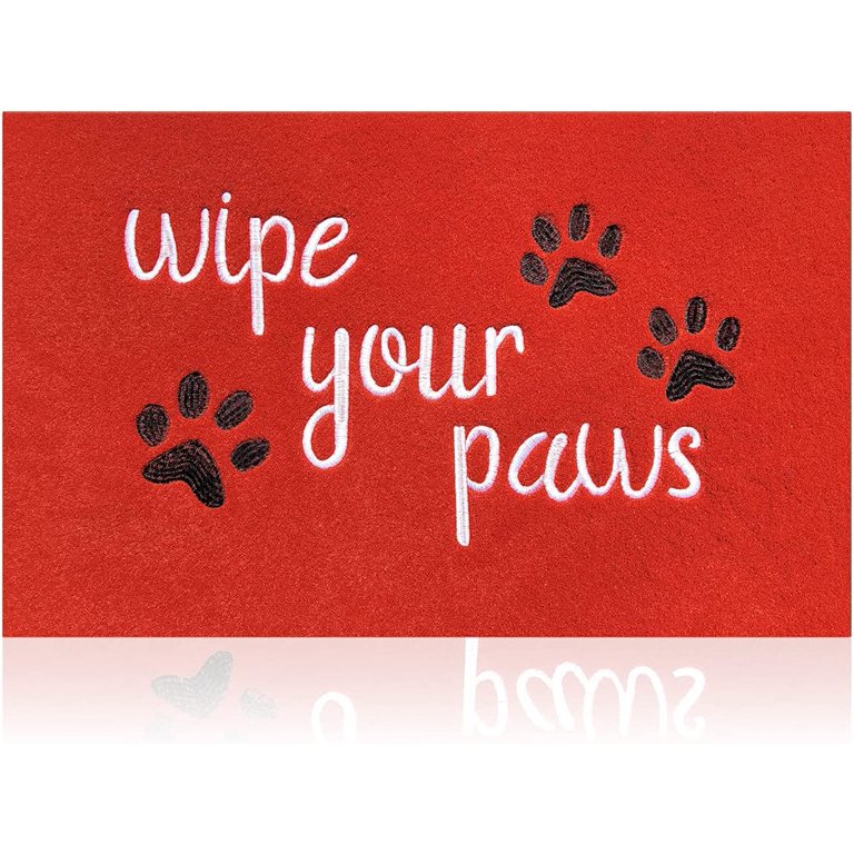 NYDECOR Welcome Mat for Front Door Rustic Farmhouse Pet Door Mat Paws Cat  Doormat Quote Home Floor Mats Rubber Non Slip Entrance Rug for Indoor