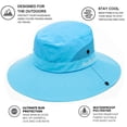 thumbnail image 3 of Womens Outdoor Sun Hat Breathable Packable Wide Brim Bucket, 3 of 7