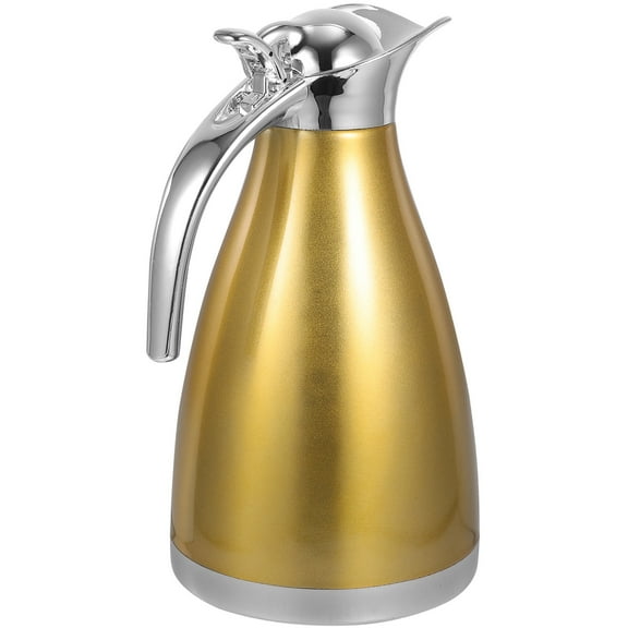 Raindrops Golden Stainless Steel Insulated Water Bottle with Double Wall Vacuum Technology for Storing Water 1 5L