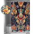 thumbnail image 4 of Boho Flowers Bathroom Curtain 84 Inch Shower Curtain with Hooks, Tribal Bohemian Colorful Traditional Floral Waterproof Polyester Bath Curtain Washable Bathtub Curtain 72''x 84'', 4 of 6