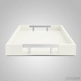 thumbnail image 4 of Home Redefined Bandeja Decorativa para Servir de Piel Sintética de Tiburón Rectangular de 45 X 30 Cm con Asas de Acero Inoxidable, Color Blanco, 4 of 6