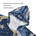 thumbnail image 5 of Kid Hooded Beach Towel Bath Poncho Towels Soft Absorbent Quick Dry for Boy Girl Blue Whales Star Seaweed S, 5 of 7