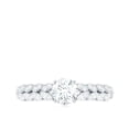 thumbnail image 4 of Rosec Jewels 1 CT Marquise and Round Moissanite Ring for Women, Moissanite Solitaire Engagement Ring, Moissanite Engagement Ring, 18K White Gold, US 9.50, 4 of 8