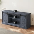 thumbnail image 4 of Furnibear Farmhouse TV Stand for 65/60/55 Inch TVs, Entertainment Center with Storage Cabinets and Barn Doors,Media TV Console Table Cabinet for Living Room Bedroom,Gray, 4 of 9