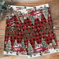 thumbnail image 4 of Red Plaid Christmas Kitchen Towels Set of 4, Water Absorbent Dish Towel, Xmas Snowman Truck Snowflake Tree Balls Decorative Hand Towels - Quick Drying Cloth for Cooking Baking, 18x28 Inch, 4 of 8
